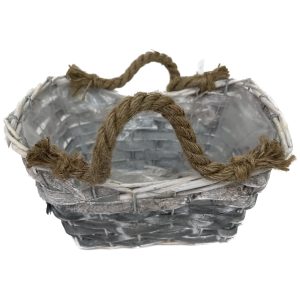 Ghiveci natural pătrat 26×18 cm
