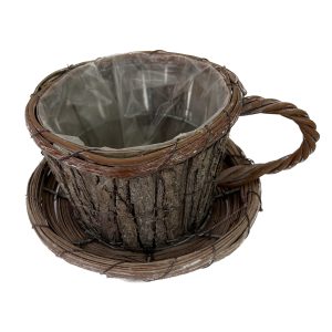 Ghiveci natural în formă de ceașcă mică