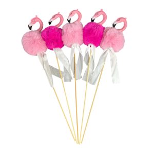Decor pe băț Flamingo 2 (5 buc)