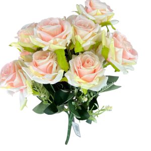 Flori artificiale buchet trandafiri 12 fire
